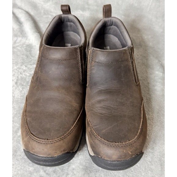 Duluth trading Co. Men's Wild Boar Leather Slip On Shoes Size 9.5 W Brown - Picture 5 of 10